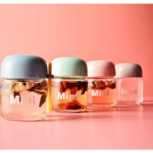 Mini Cute My Water Bottle Portable Kids Glass Water Bottle Flask 150ml Coffee Cups Juice Container Strawberry Milk Mug Outdoor