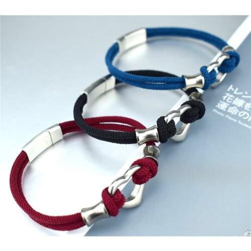 Mens Bracelets 8 Infinite Love Heart-shaped One Direction Rope Leather Bracelet Woman Bracelet Stainless Steel Bracelet