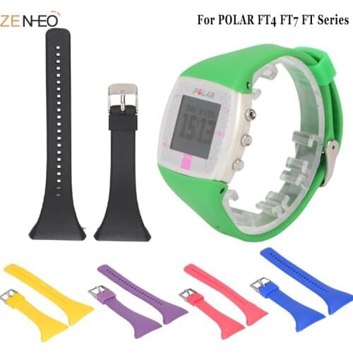 Soft Silicone Wrist Strap for Polar FT4 FT7 FT Series smartwatch High Quality Universal Watch Band 20cm Replacement Watch strap
