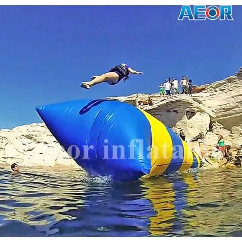 Aeor Free Shipping Inflatable Water Jumping Pillow Bag/ Water Blob Inflatable Water Trampoline Jump Air Bag For Skiing