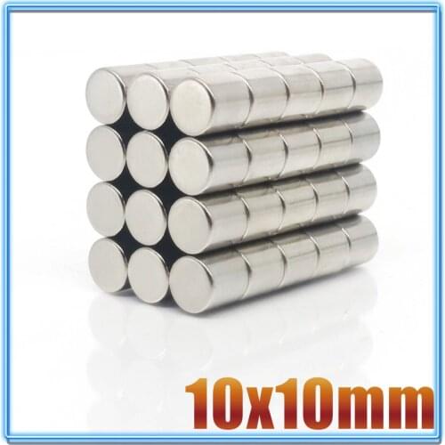 2/5/10/20/50 Pcs 10x10 Neodymium Magnet 10mm x 10mm N35 NdFeB Round Super Powerful Strong Permanent Magnetic imanes Disc 10*10