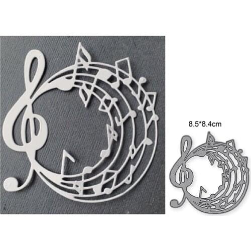 New Arrival Music Ring Frame Cutting Dies Stencil DIY Scrapbooking Album Paper Card Metal Craft