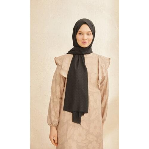 Salland Ruby Black Color Shawl Trend Womens Headscarf Scarf Shawl Scarves Comfortable Use in All Seasons Wraps Easy to Shape Flexible Anti-Wrinkle Quality Cotton Fabric Hijab Clothing Accessory Shawl RUPSI-00001