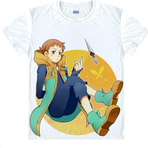 The Seven Deadly Sins T-Shirt King Harlequin Shirt anime Fan kawaii costume t-shirts for man mens Anime Cosplay Anime shirts a