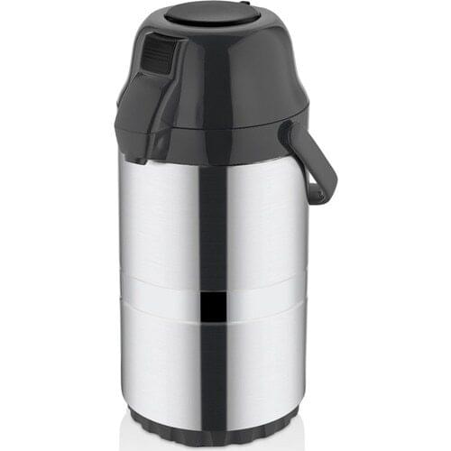 Sas 1.7 Lt Glass Cups Steel Thermos Black S-2042