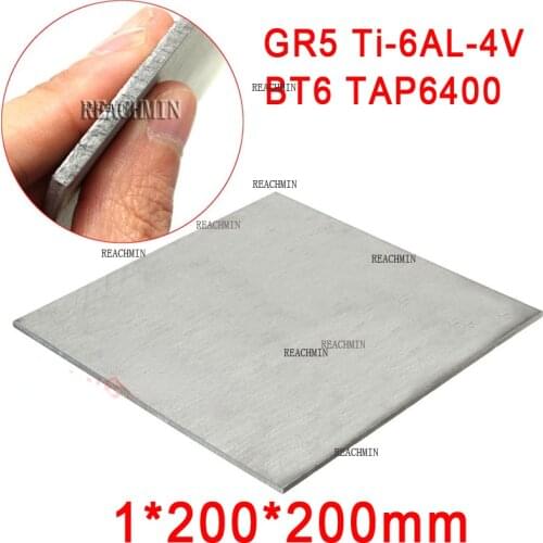 1mm 200x200mm Grade 5 gr5 titanium Ti-6AL-4V plate titanium alloy sheet BT6 TAP6400 Special for ultrasonic medical treatment