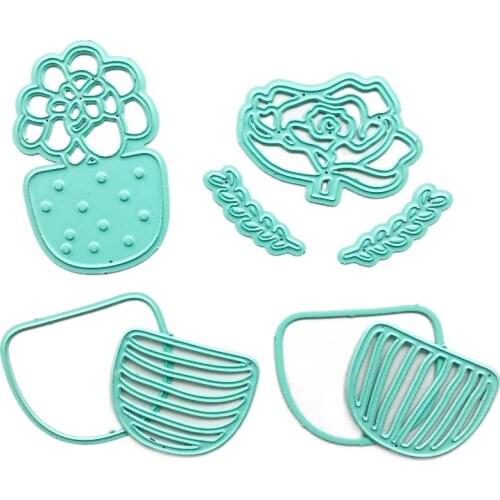 Salina Studio Stencils Decoration Metal Die Cutters for Scrapbooking Mint Succulent Bonsai Christmas New Stamps and Dies 2021