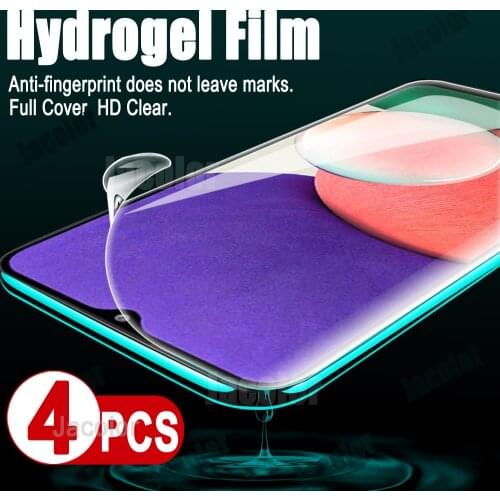 4PCS Soft Film For Samsung Galaxy A52 A22 4G/5G Safety Hydrogel Film On Samsung A 52 72 Protective Film HD Not Tempered Glass