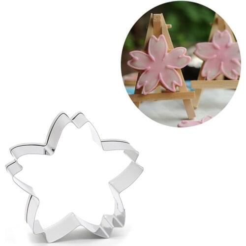 1 Cherry Blossoms Valentines Day gift stainless steel cute cutting biscuit mould cake moulds fruit sugar mold baking tools