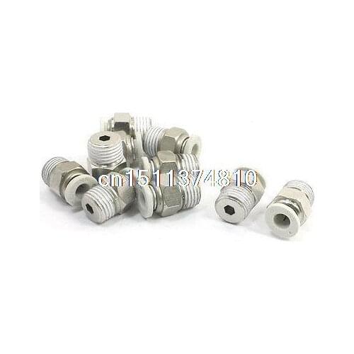 10 Pcs 1/4"PT Male Thread to 6mm Hose Air Compressor Quick Fittings Couplers