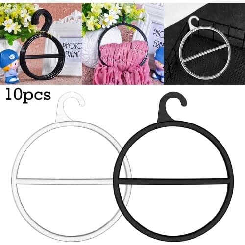 10PCS Home & Living Portable Multi Purpose Closet Organizer Storage Racks Scarf Hanger Tie Clothes Rack Circle Shape
