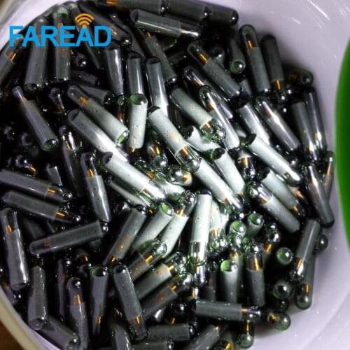X20pcs 3*13mm IP68 low Frequency RFID EM type transponder UID/ID64/Manchester/Unique/64bit RFID Glass Capsule