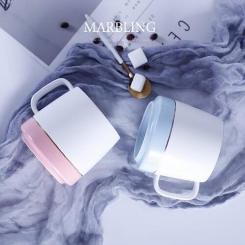 2021 New Best-selling Nordic Mug Matte Cup Milk Cup Office Coffee Cup Lovers Breakfast Water Cup Two Color