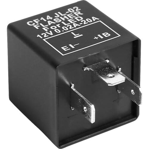 3-Pin CF14 JL02 EP35 LED Flasher Relay 12V Fix for Turn Signal Hyper Flash MGO3