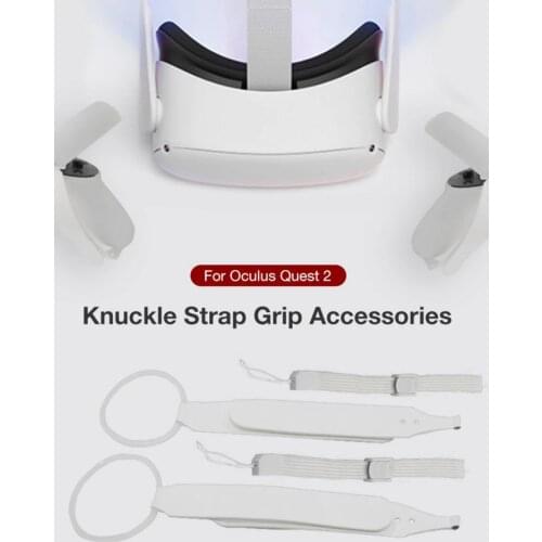 VR Glasses Accessory Handle White Sweat-absorbent Non-slip Fixed Strap Tie Rope Set Knuckle Straps Set For Oculus Quest 2