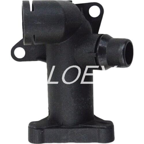 Aluminium Thermostat Housing Coolant Hose Outlet Flange Connector 058121132C for VW Passat Audi A4 1.8T 058121133B