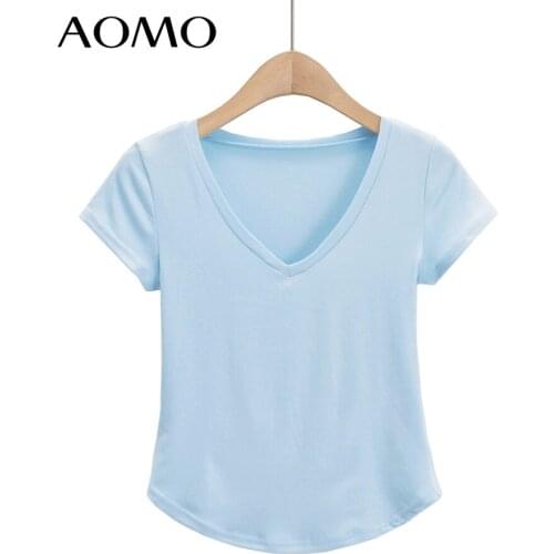 Женские трикотажные футболки AOMO China At AliExpress