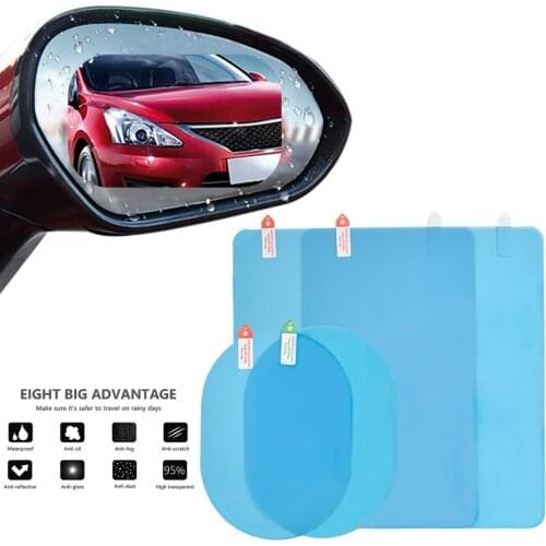 2PCS/Lot Auto Rainproof Film Car Rearview Mirror Windows Full Screen Glass Anti Fog Reflective Universal Waterproof Nano Film