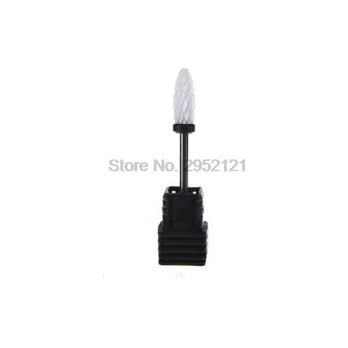 By dhl or ems 100pcs Flame Ceramic Drill Bit Rotate Burr Milling Cutter Bits For Manicure Pedicure Electric Nail Accessories new