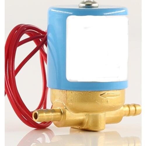 Dia.5mm pipe plug type miniature normally closed control water, air solenoid valve，VITON sealing material,6~17bar DC 12V 24V