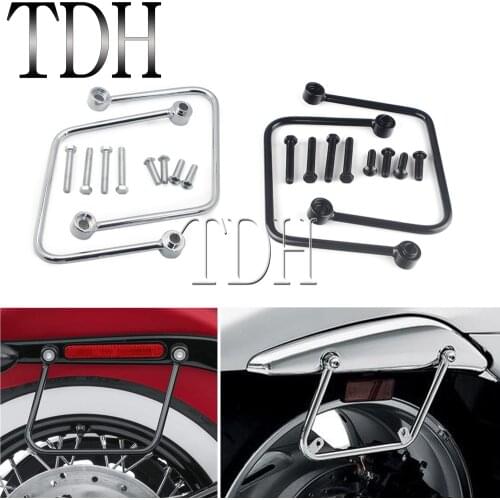2pcs Saddlebag Bracket Support For Harley Softail FLSL FXBB Street Bob Slim 2018-up Motorcycle Side Box Mount Bracket Holder