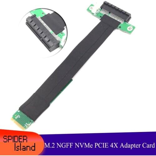 M.2 NGFF NVMe Extension Cable Adapter PCIE x4 M.2 to PCI-E4X M.2 to PCI-E Connector Cable Adapter
