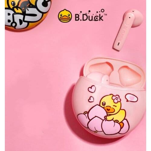 New B.Duck True wireless Bluetooth 5.0 headphones K5 Yellow duck pink TWS stereo sport earphone earbuds with Charging storehouse