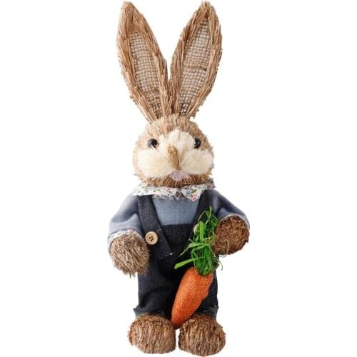 Easter Decorations Plush Bunny Rural Toy Gift Ornament Home Accessories Garden Simulation Party Supplies Cute Stuffed Rabbit