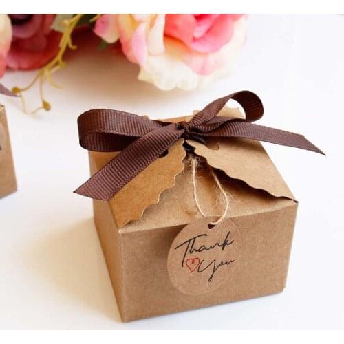 12sets Retro Kraft Paper Gift Boxes Cute Llama Mermaid Decoration Stationery Storage Bag Rose Thank you Office School Supplies