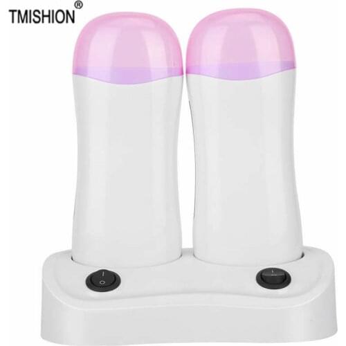 Professional Double Cartridge Wax Depilatory Roller Warmer Heater Waxing Body Hair Removal Machine EU Plug 220V