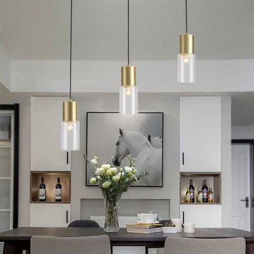 Nordic pendant lights glass ball living room restaurant lustre pendente