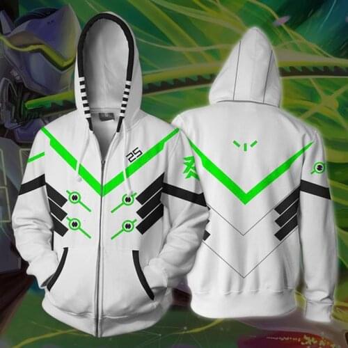 Game OW 3D Print Hoodies Genji Tracer Hanzo Lucio Dva Cosplay Hoodies Sweatshirts Casual D.va Zipper Streetwear Men Women Jacket