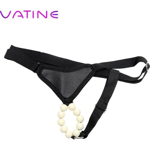 VATINE G-string Sex Underwear with Beads Elastic Rope Adult Games Sex Toys for Couple Flirt Sex Products