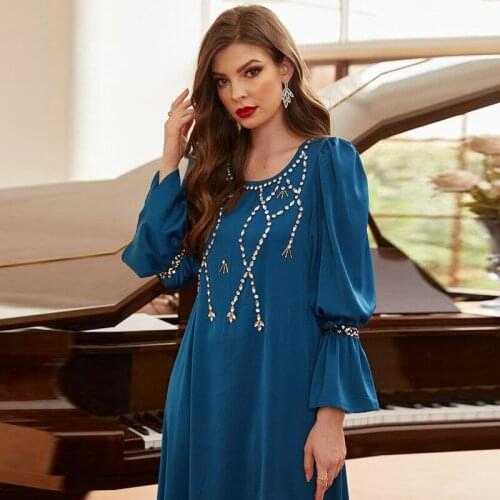 Caftan Marocain Dresses For Women Abaya Dubai Turkey Islam Muslim Arabic Long Dress Kaftan Djellaba Robe Longue Femme Musulmane