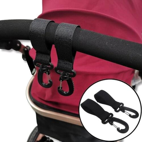 2PCs Sturdy Stroller Accessory Hooks Wheelchair Stroller Pram Bag Hook Baby Strollers Shopping Bag Clip Stroller Accessories