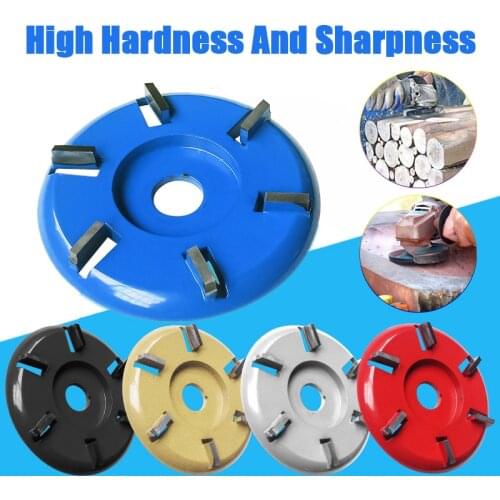 3 4 5 6 8 Teeth Flat Curved Knife Wood Grinding Wheel Rotary Disc Wood Turbo Carving Disc Angle Grinder Disc 16mm Bore