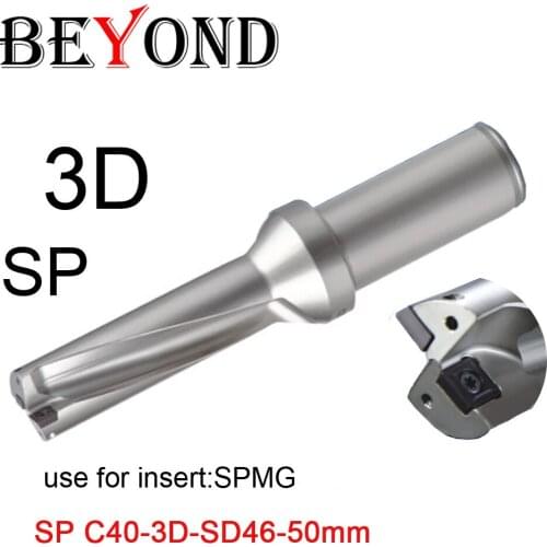 BEYOND 46-50mm SP 3D u drill bits for SPMG SPMG140512 U Drilling Indexable Insert Drills 46mm 47mm 48mm 49 Precision CNC Tooling