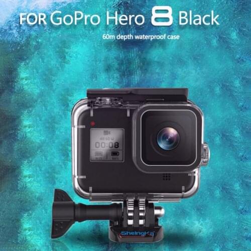 60m Underwater Waterproof Case For GoPro Hero 8 Protective Shell Cover Housing Camera Lens 60m Diving Swimming Accessories