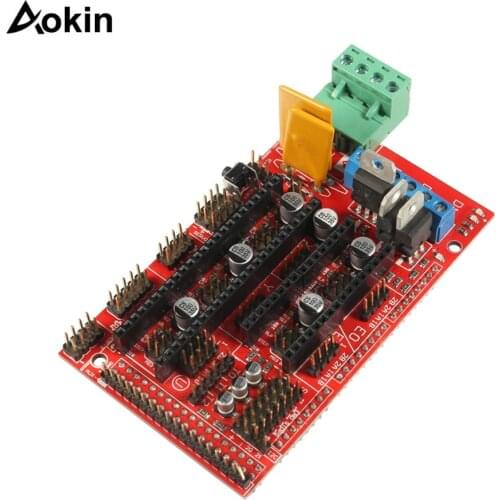 Aokin Ramps 1.4 Control Board Expansion Panel Part Motherboard 3D Printers Parts Shield Red for Arduino