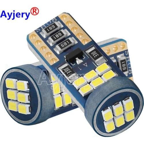 AYJERY 500x 12V T10 CANBUS 2016 smd Car LED light W5W 18 LEDs Auto Interior Car Wedge Side lights White License Plate Lamp