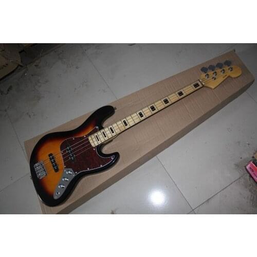 Free shipping new arrival bass guitar black block inlay 4 strings F JAZZ bass Sunburst electric bass guitar