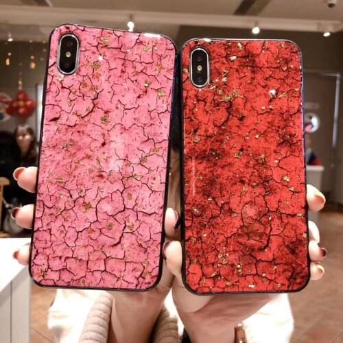Gold Foil Glitter Phone Case For iphone XS Max XR X Luxury Girls Ladys Soft Back Cover Case For iphone 6 6s 7 8 plus