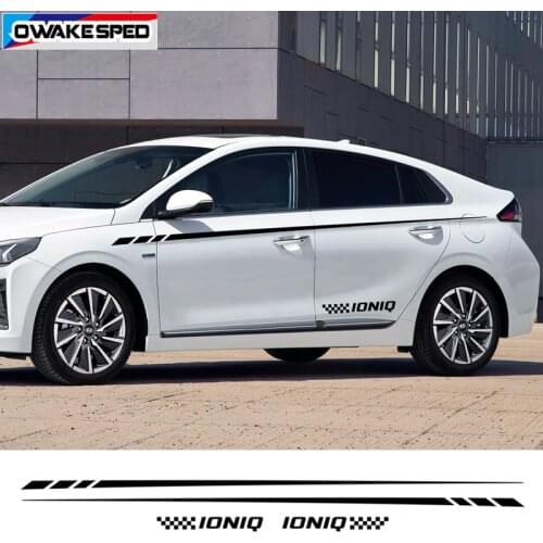 Car Door Waist Line Decor Stickers Sport Styling Both Side Stickers For Hyundai Ioniq Auto Body Vinyl Decal Exterior Accessories