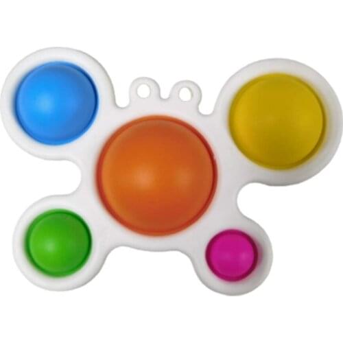 Infants Age 6 MonthsToddler Baby Sensory Toys Double-Sided Flip Butterfly Simple Dimple Fidget Toys Learning Fidget Board