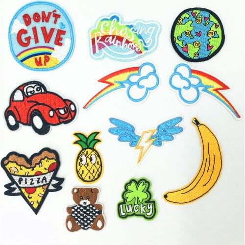 Boutique Embroidery Fruit Coconut Car Small Patch Stickers Childrens Clothing Accessories Bags Hat Accessories Patches