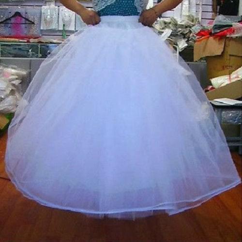 Hot White 8-layer NO-Hoop Petticoat Wedding Gown Crinoline Petticoat Skirt Slip 2017