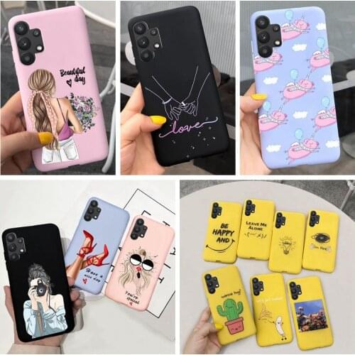 Soft Silicone Phone Case Cover For Samsung Galaxy A32 Case Couple Cartoon Candy Back Case For Samsung A32 4G5G A 32 A325F Bumper