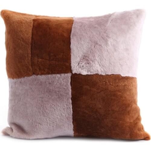 Genuine lamb fur, comfortable and soft square pillow hotel home living room bedroom sofa decorative ornament pillow