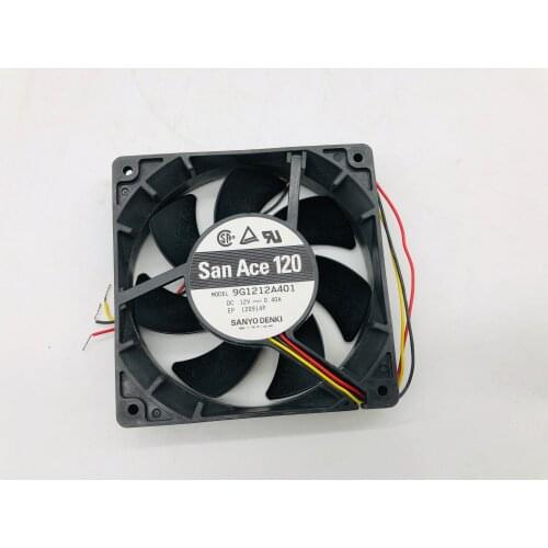 New Original Sanyo 9G1212A401 119 X 119 X 25mm Ball Bearing 12V 100CFM 44dB DC Axial Fan