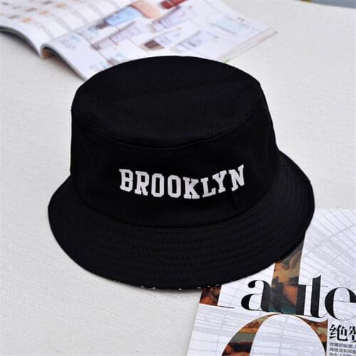 LDSLYJR 2018 letter brooklyn Pattern Bucket Hat Fisherman Hat outdoor travel hat Sun Cap Hats for Men and Women 255